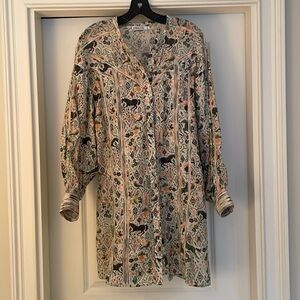 Maria Cher Bohemian Floral Tunic Blouse